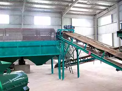 Fertilizer screening machine